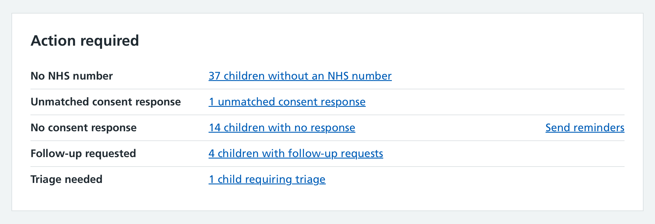 Screenshot of session overview with follow-up request link.