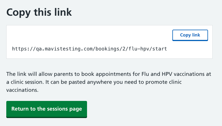 Screenshot of invitation link.